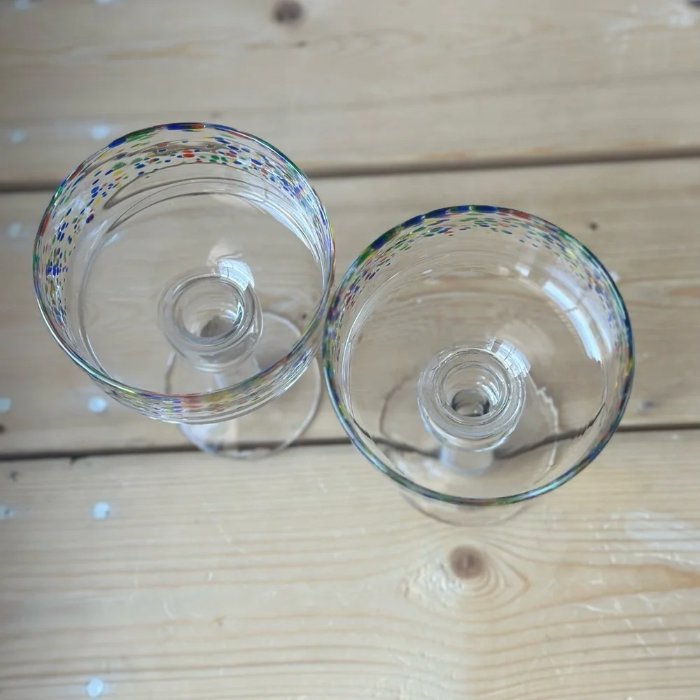 Fiesta by Crate and Barrel Hand Blow Margarita Glass